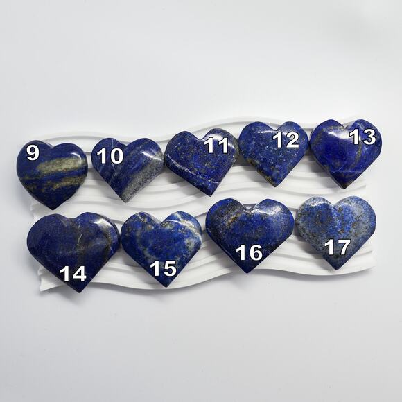 Lapis Lazuli Heart Crystal Carving - Picture 7 of 9